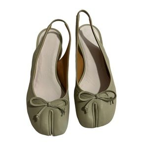 Maison Margiela Green Tabi Slingback Heels
